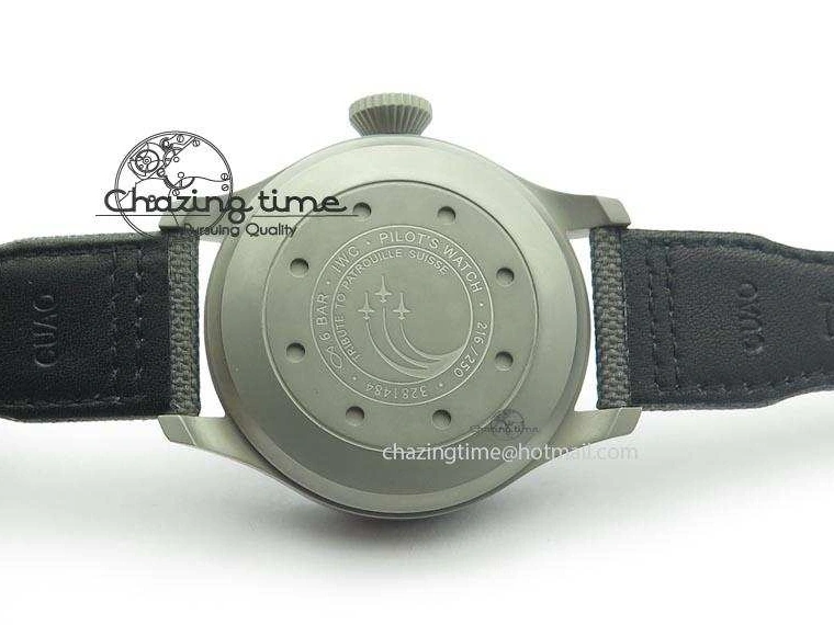 MIROTIME 0515 SunProtective Big Pilot Real PR IW500910 “Patrouille Suisse” ZF 1:1 Best Edition On Gray Nylon Strap 7278
